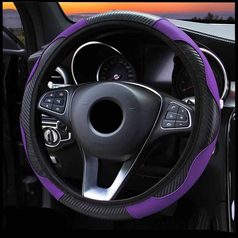 2025 Carbon Fiber Steering Wheel Cover.