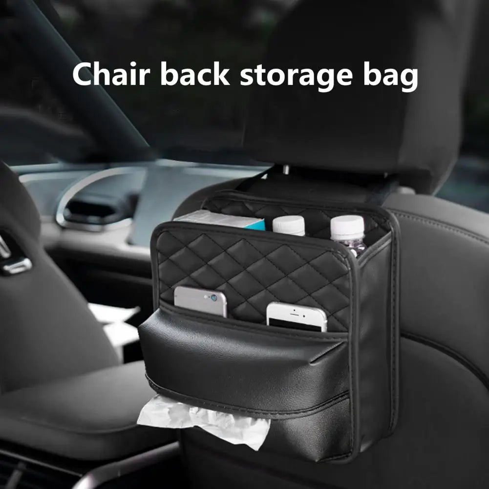 "Luxury Car Seat Organizer with Middle Storage Bag"