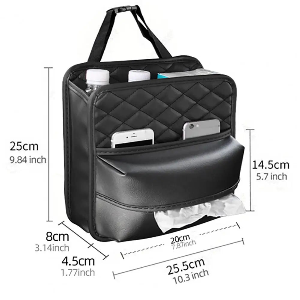 "Luxury Car Seat Organizer with Middle Storage Bag"