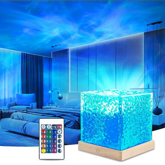 "Northern Lights Cube Lamp"