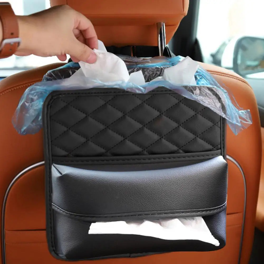 "Luxury Car Seat Organizer with Middle Storage Bag"