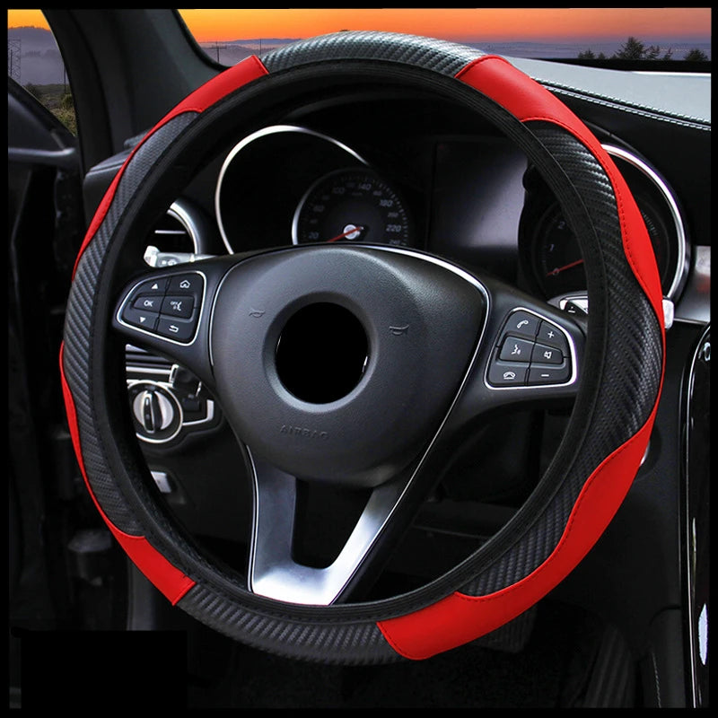 2025 Carbon Fiber Steering Wheel Cover.