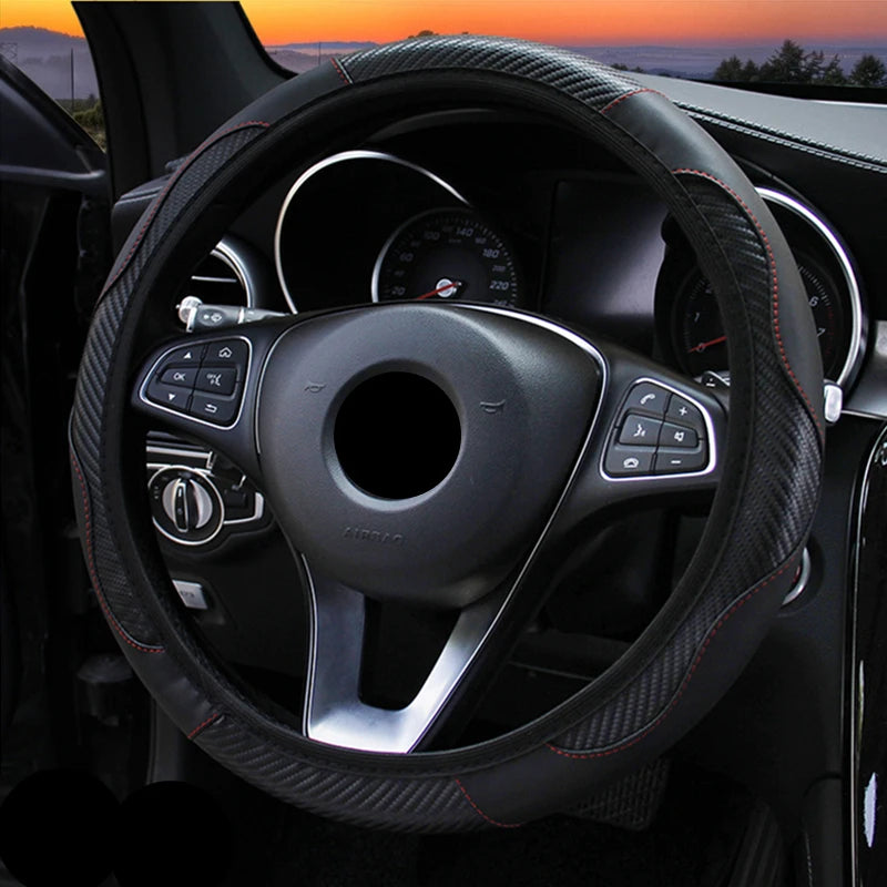 2025 Carbon Fiber Steering Wheel Cover.