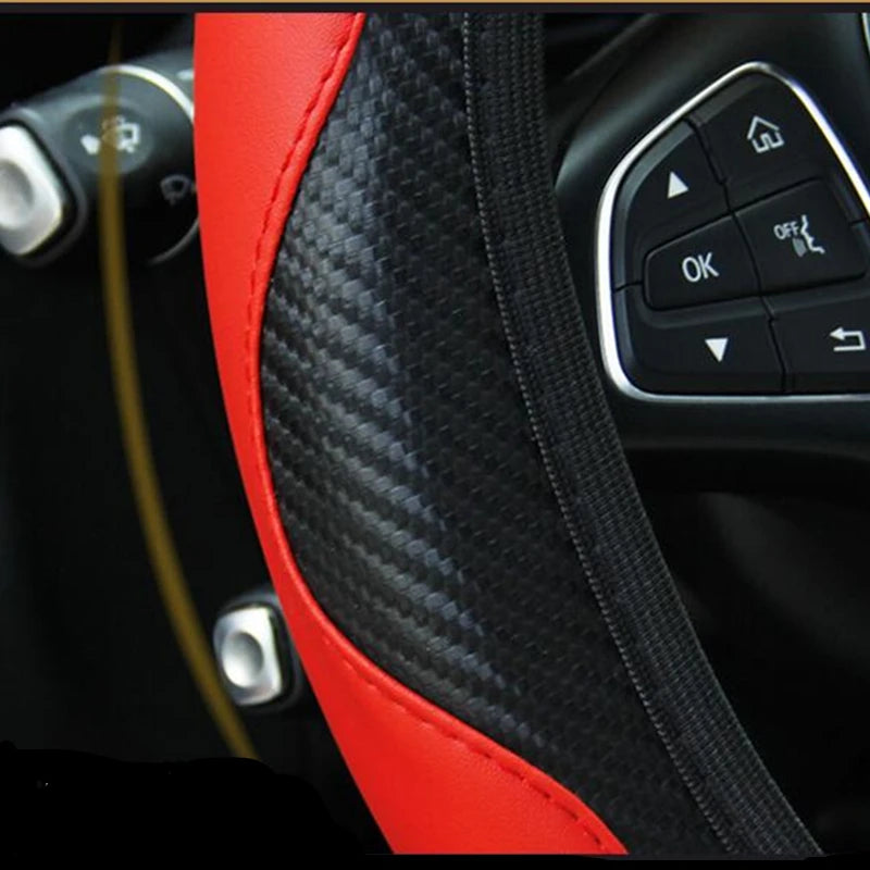 2025 Carbon Fiber Steering Wheel Cover.