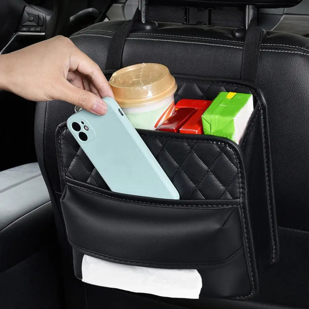 "Luxury Car Seat Organizer with Middle Storage Bag"